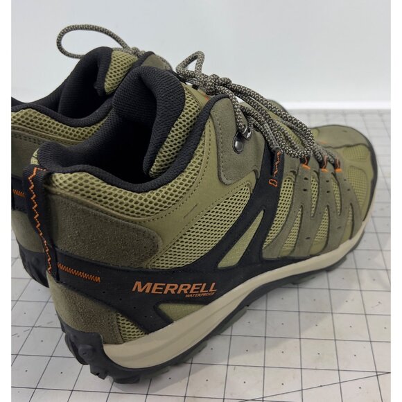 Merrell Men's Accentor 3 Waterproof Mid Hiking Boots Olive/Herb Sz. 13 W(EE) New - Picture 3 of 8